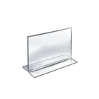 Azar Displays 8" x 10" Horizontal Double Sided Stand Up Acrylic Sign Holder, Clear, 10 Pack (152719)-Stand up sign holder is perfect for tabletop displays, restaurant table displays, and hotel concierge desks