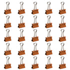 JAM Paper Binder Clips, Small, 19mm, Orange Binderclips, 5 packs of 25 (334BCORg)-5