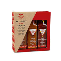 Cottage Delight Flamin' Hot Sauces Gift Set-Includes: Kickin' Carolina Reaper Sauce (100ml); Stingin' Scorpion Chilli Sauce (100 ml) and Flamin' Naga Chilli Sauce (100 ml)