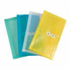 JAM Paper Plastic Envelopes with Button & String Tie Closure #10 Business Booklet - 5 1/4" x 10" - Assorted Colours - 24 Pack-Quantity: 24 per pack , 6 Envelopes of each colour