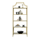Sauder International Lux Bookcase - 5 shelves - 70.87" H - Satin Gold (421434)-5 shelves