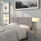 Flash Furniture Bedford Tufted Upholstered Full Size Headboard - Light Grey Fabric-Headboard Size: 56.75''W x 2.5''D x 22''H