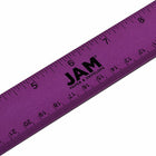 JAM Paper Stainless Steel Ruler with Non-Skid Backing - 12" - Purple - 12 Pack-Ruler is semi flexible, has rounded corners and features a non-skid cork backing so it will stay put when used on all surfaces
