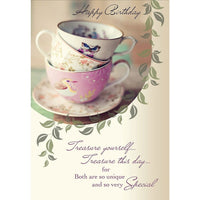 Millbrook Studios 5-3/8" x 7-3/4" Happy Birthday Greeting Cards and Envelopes, 18 Pack (06200)-Printed on premium coated card stock