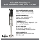 Total Chef Variable Speed Immersion Blender with Turbo Boost-Ergonomic handle provides comfortable and secure grip