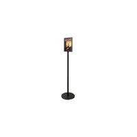 Deflecto 13" x 56" x 13" Double-Sided Magnetic Sign Stand, Silver-Double-sided sign stand allows front and back display