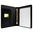 Ashlin Leone Executive Elegant 3 Ring Binder, 1", Black-ID Display Pocket - 1