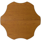 Flash Furniture Mobile 60" Flower Oak Thermal Laminate Activity Table - Standard Height Adjustable Legs-Shape encourages creative interaction