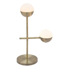 Zuo Virginia Table Lamp, White & Brushed Bronze-40W, 2 G50 bulb(s) required, 2 bulb(s) included