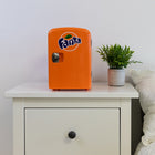 Coca-Cola Fanta Portable 6 Can Thermoelectric Mini Fridge Cooler/Warmer - 4 L / 4.2 qt-Eye-catching chrome door handle