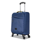 Club Rochelier 3-Piece Softside Luggage Set - Navy & Yellow-Two-way zip-around closure