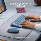 Logitech K380 Multi-Device Bluetooth Keyboard for Mac - Blueberry-Easy-switch with 3 pairing channels: Pair K380 Multi-Device with up to 3 devices and simply switch between them with a tap, so you can type on your iPad, switch to your Macbook, and keep on typing