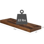 Vasagle 23.6" Rustic Brown Wood Design Floating Wall Shelf-22 lb weight bearing capacity