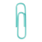 JAM Paper Coloured Standard Paper Clips, Small, Teal, 100 Pack (21832064)-Made from Vinyl Coated Steel Wire