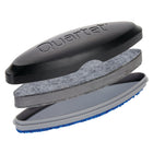 Quartet Premium Magnetic 3-in-1 Eraser - 6.5" x 2" - Black-Felt pad effectively erases chalk or dry-erase ink and is reversible; flip the pad for a brand new start