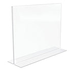 Deflecto Classic Image Double Sided Sign Holder - Landscape - 11"W x 8 1/2"H - Clear-Use for displaying special sales, product information, schedules and more