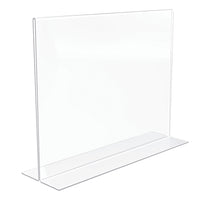 Deflecto Classic Image Double Sided Sign Holder - Landscape - 11"W x 8 1/2"H - Clear-Use for displaying special sales, product information, schedules and more