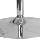 Flash Furniture 39.25" Round Glass Table with 29"H Chrome Base-Clear Tempered Glass Surface