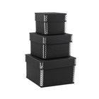 Jam Paper Nesting Box Set - Small, Medium & Large - Black Kraft - 3 Pack-Color: Black Kraft Brown nesting box set
