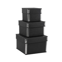 Jam Paper Nesting Box Set - Small, Medium & Large - Black Kraft - 3 Pack-Color: Black Kraft Brown nesting box set