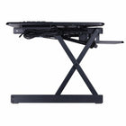 Rocelco 46" Sit To Stand Adjustable Height Desk Riser AC & USB - Black-Full 46" wide to hold extra monitors