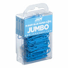 JAM Paper Colored Jumbo 2" Paper Clips - Baby Blue - 2 Packs of 75-Quantity: 2/pack ( 75 per box )