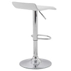 Nicer Furniture Air Lift Adjustable Metal Barstool - White - 2 Pack-Black side lever adjusts seat height up and down, swivel chair design