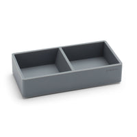 Poppin Softie This + That Tray - Dark Grey-Dual compartments ensure privacy for your Thises + Thats; equal sizing makes it a fair split