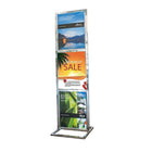 J&J (FSSHM3T2228-CH) 3 Tier Floor Stand, Chrome-Floor standing poster holder