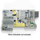 Azar Displays 48" x 24" Pegboard Wall Panel, Clear Frosted (700248-CLR)-Easy to assemble