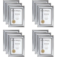 Office Works Metallic Document Frame, 11 x 8 inches, 12 Pieces, Silver-Set: it comes in a set of 12 document frames in total, great for commercial, office or school use (all in same colour)