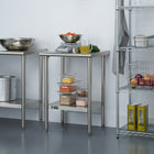 TRINITY EcoStorage Table, Stainless Steel (TLS-1901)-Assembled dimensions: 24"W x 24"D x 34.75"H
