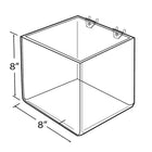 Azar Displays Cube Bin, 8", 4 Pack (556112)-Cube shaped bucket displays any type of product in an attractive and convenient way
