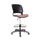 TygerClaw Adjustable Rolling Swivel Stool with Backrest-Easy height and direction adjustment