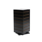 Can-Bramar Econoline Countertop Revolving Slatwall Merchandizer - 12" D x 12" W x 25" H - Black-Accepts all standard slatwall hardware and accessories