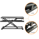 Ezywork 32" Wide Sit Stand Desk Converter 43B-Keyboard Tray Dimension: 31.3"W x 11.7"D (79cm x 30cm)
