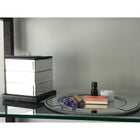 Elegance Mirrored Charger Plate with Beads Border - 13 inch diameter-13 Diameter x 0.25" Height