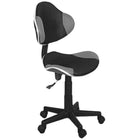 Xtech Modern Cloth Office Chair - Black/Grey-Pneumatic seat height conveniently adjusts with one touch to customize your comfort