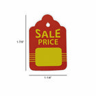 Eddie's Small Sale Price Stringless Tags - 1-3/4" x 1-7/8" - Red & Yellow - 1000 Tags/Boxes - 2 Boxes/Pack-1-3/4" x 1-7/8"