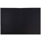 JAM Paper Two Pocket Presentation Folders, Black Linen, 50 Pack-Capacity: 200 sheets