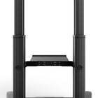 Kanto Height Adjustable Rolling TV/AV Cart with Adjustable Shelf for 60"-100" TVs - Black-Height adjustable between 54.7" (139 cm) and 66.5" (169 cm)