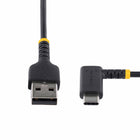 StarTech USB-A to Angled USB-C 60W Charging Cable - 6ft - Black-60W power delivery
