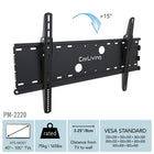 Sonax TV Tilt Wall Mount for 32" - 90" TVs, Black-Adjustable Tilt up to 15 degrees