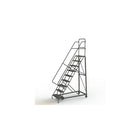 Tri-Arc Manufacturing Heavy Duty Rolling Ladder, Platform Height: 90", Step Type: Serrated, Base Depth: 70" (KDHD109242)-No. of Steps: 9