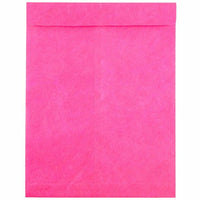 JAM Paper 10" x 13" Tyvek Tear-Proof Open End Catalog Envelopes - Fuchsia Pink - 25 Pack -Colour: Hot Pink Tyvek Envelope