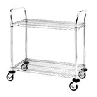 Standard-Duty Utility Cart with Wire Shelves, 2-Shelves, 36" x 18" (MW605)-No. of Shelves: 2