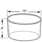 Azar Displays Clear Acrylic Cylinder, 10" x 8" (556908)-10"H x 8"W x 1/8"T