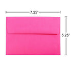 JAM Paper A7 Invitation Envelopes, 5.25 x 7.25, Brite Hue Ultra Fuchsia Pink, 1000 Pack (15916B)-Opening: Booklet