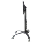 TygerClaw Mobile TV Stand for 32" - 55" TV, 39.4" x 22.7" x 43.3", Black-Holds most 32" to 55" flat-panel TVs up to 198lbs/90kgs