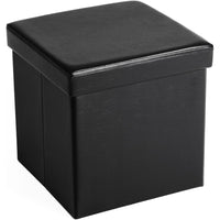 Vasagle Faux Leather Collapsible Storage Ottoman-Superior faux leather